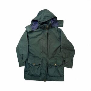 Lands' End Forest Green Hooded Chore Coat Small Womens 6-8